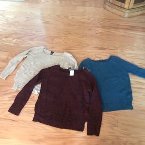Lot of three rue 21 sweaters